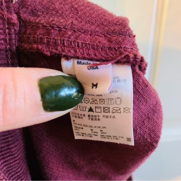 American Apparel Maroon Corduroy Twirl Circle Cotton Skater Mini Skirt | Medium - Picture 7 of 7